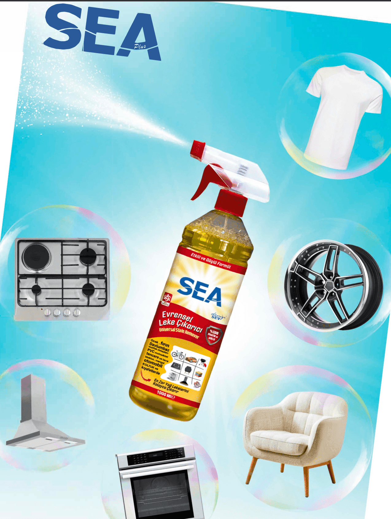 Универсальный пятновыводитель SEA Plus, 1000мл